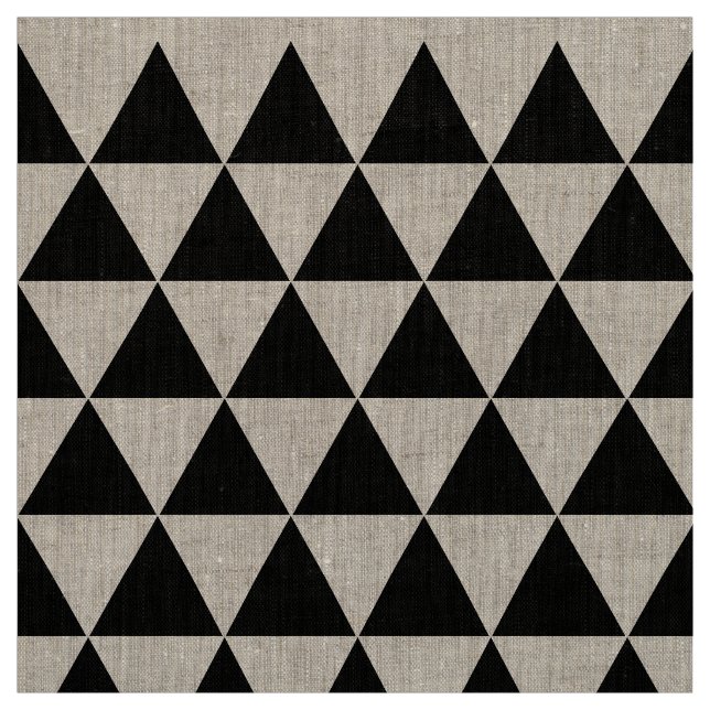 Tissu Blanc Noir Moderne Géométrique Linge De Décor Rust (Échantillon)