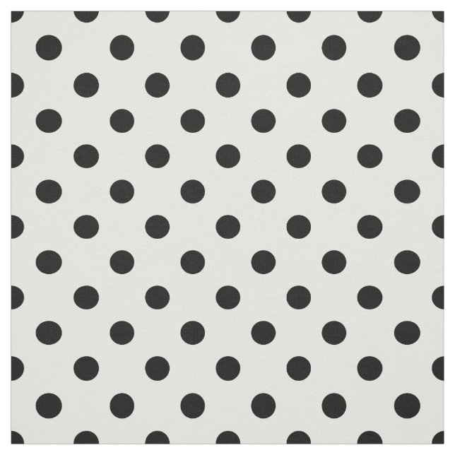 Tissu Blanc noir Pois Textile (Échantillon)