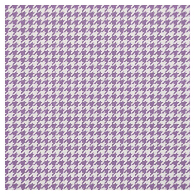 Tissu blanc pourpre de motif de pied-de-poule (Échantillon)