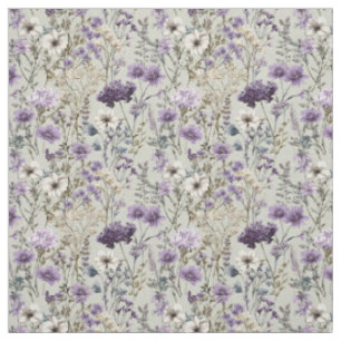 Tissu Blanc Rustique Fleur Botanique Vintage Floral