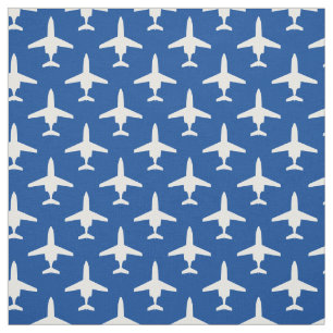 Tissu Blanc sur bleu T-1 Jayhawk Motif en silhouette