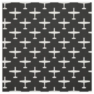 Tissu Blanc sur noir T-6 Texan 2 Motif en silhouette