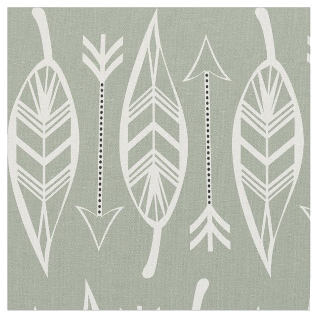 Tissu Blanc tribal (Fermer)