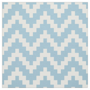 Tissu Blanc Zigzag Ikat et Arrière - plan bleu bébé pers