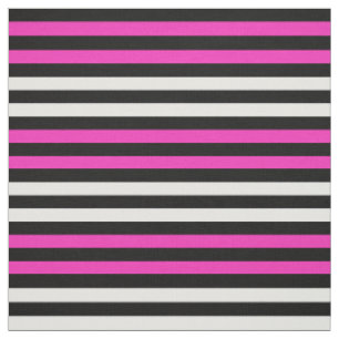 Tissu Blanche Neige, rose vif, point noir de minuit