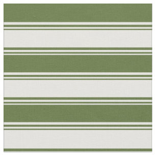 Tissu Blancs et olives foncées Grandes tons verts