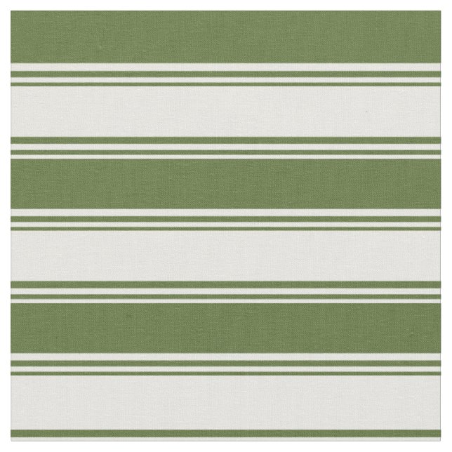 Tissu Blancs et olives foncées Grandes tons verts (Fermer)