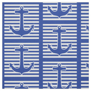Tissu Blancs larges et bleu Ancre + votre dos.