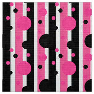 Tissu Blancs Pois rose