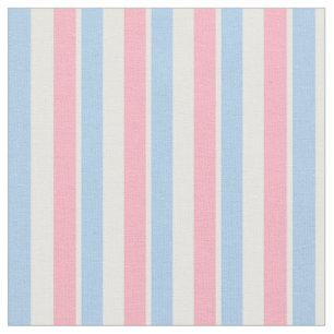 Tissu Blancs roses et Bleus