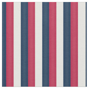 Tissu Blancs rouges et bleus