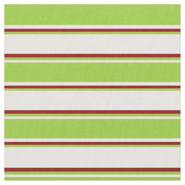 Tissu Blancs, verts et rouges foncés (Fermer)