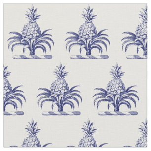 Tissu Blason Préparatoire au Bleu de l'Ananas Crête Armo