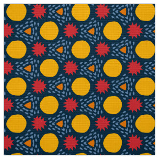 Tissu BLAZE - Couleur primaire - Formes géométriques des