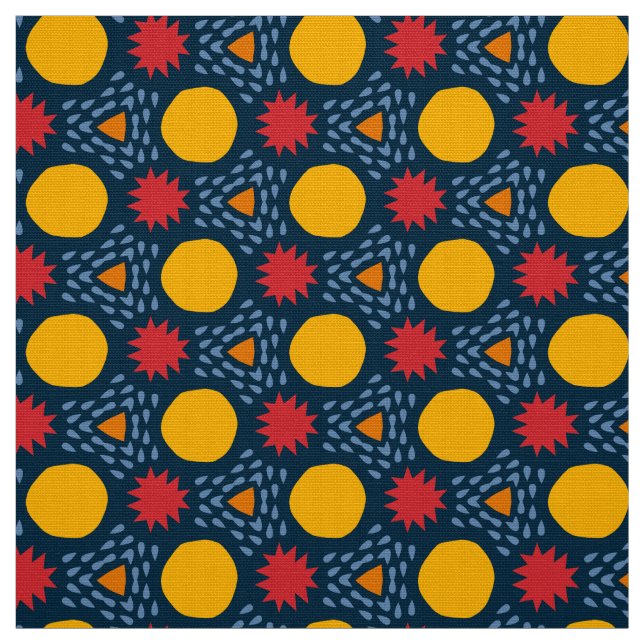 Tissu BLAZE - Couleur primaire - Formes géométriques des (Échantillon)