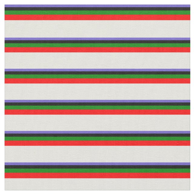 Tissu Bleu ardoise, noir, vert, rouge et beige (Fermer)