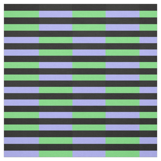 Tissu Bleu bébé clair, vert clair, point noir minuit (Échantillon)