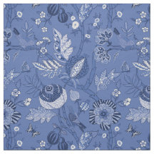 Bleu-bleu-bohème-design coton-twill