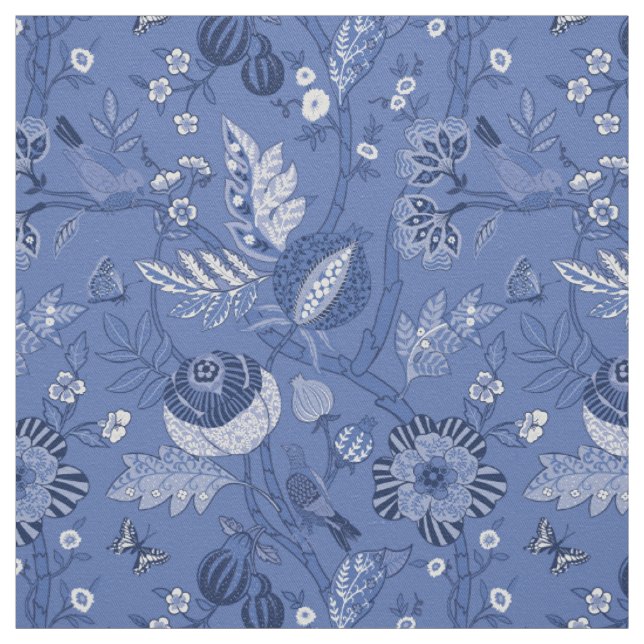 Tissu Bleu-bleu-bohème-design coton-twill (Échantillon)