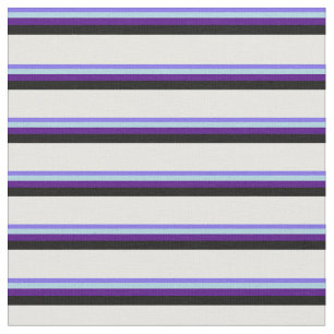 Tissu Bleu, Bleu clair, Indigo, Noir & Crème
