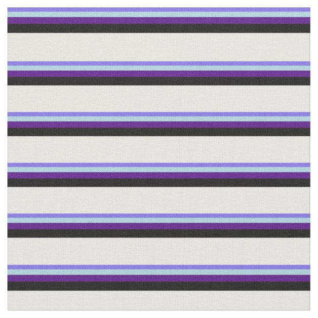 Tissu Bleu, Bleu clair, Indigo, Noir & Crème (Fermer)