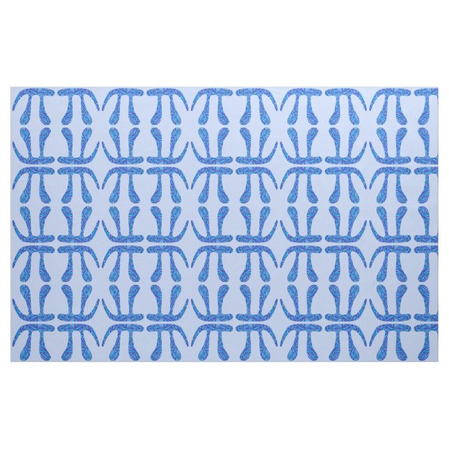 Tissu Bleu bleu de geek de maths de symbole de pi sur le (Fat Quarter)