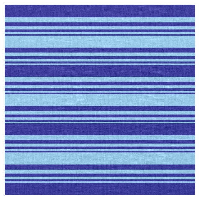 Tissu Bleu ciel clair et bandes bleu foncé (Fermer)