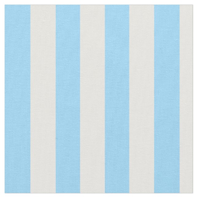 Tissu Bleu ciel et bandes verticales blanches (Fermer)