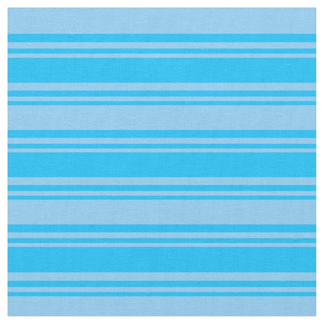 Tissu Bleu ciel profond et bleu ciel clair rayures de co (Fermer)