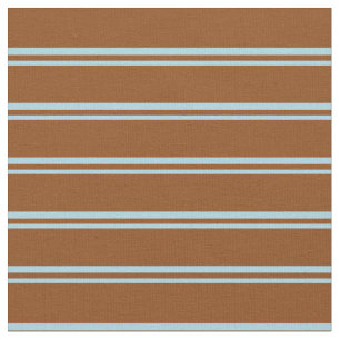 Tissu Bleu clair et rayures Brown