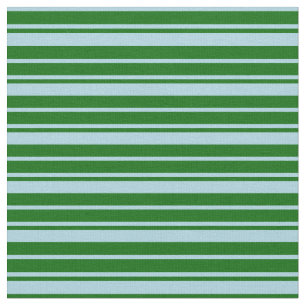Tissu Bleu clair et rayures vert foncé