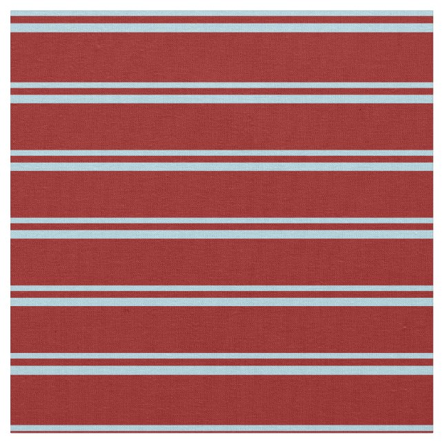 Tissu Bleu clair et rouge foncé Motif des rayures (Fermer)