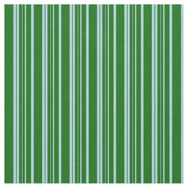 Tissu Bleu clair et vert foncé Linge/Motif rayé (Fermer)