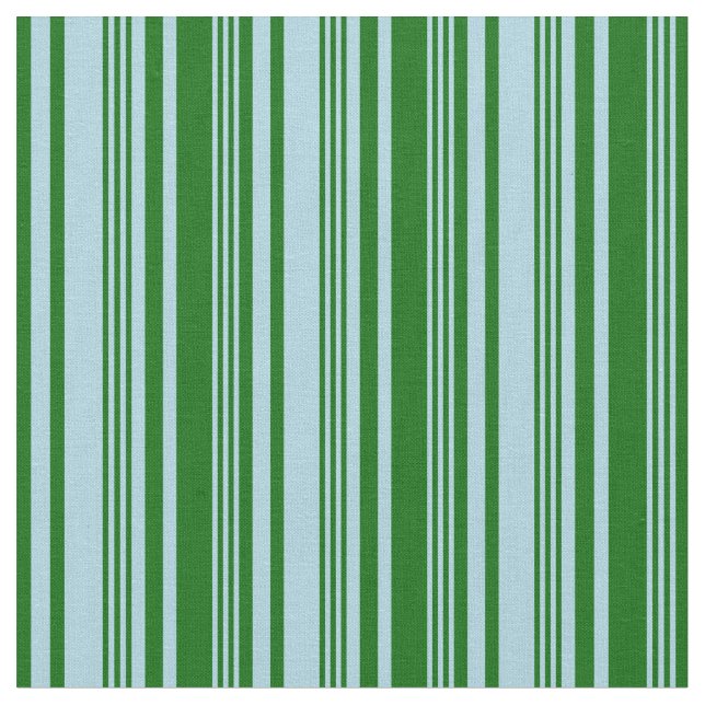 Tissu Bleu clair et vert foncé Linge/Motif rayé (Fermer)