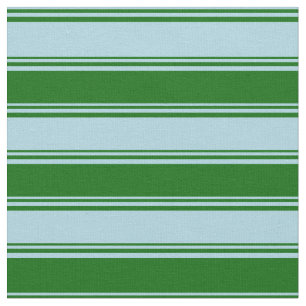 Tissu Bleu clair et Vert foncé rayures