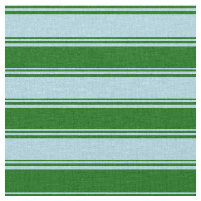 Tissu Bleu clair et Vert foncé rayures (Fermer)
