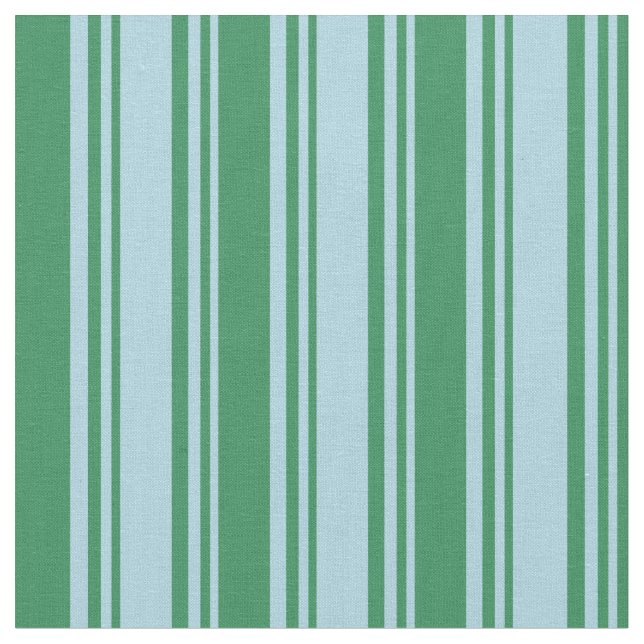 Tissu Bleu clair et vert mer Motif de rayures (Fermer)