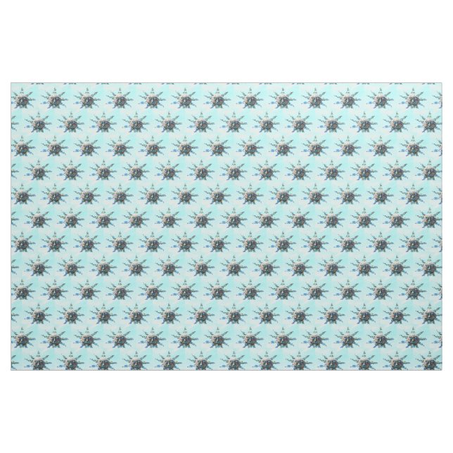 Tissu bleu clair face soleil (Yard)
