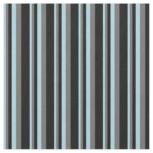 Tissu Bleu clair, gris foncé et Motif noir (Fermer)