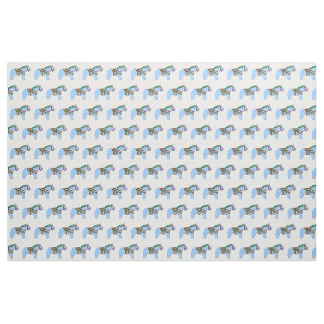 Tissu Bleu Dala Horse Fabric (Yard)