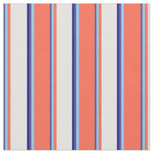 Tissu Bleu d'ardoise, bleu ciel clair, rouge, bleu clair