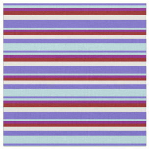 Tissu Bleu d'ardoise, Bleu de poudre, Violet, Crème roug