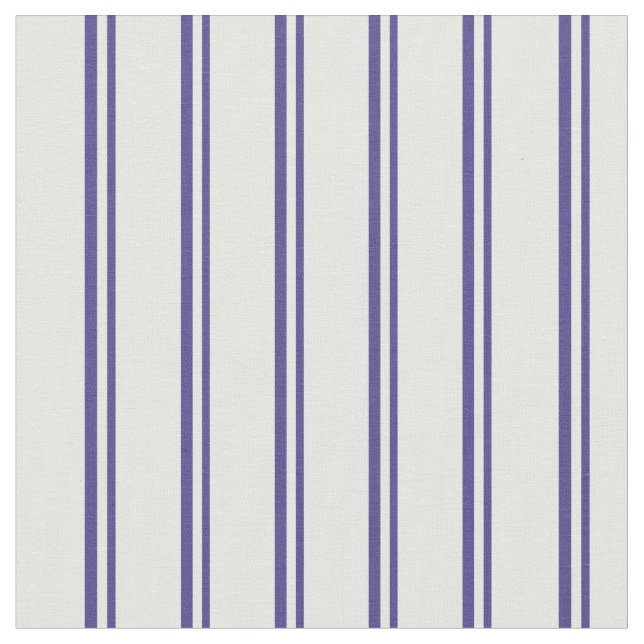 Tissu Bleu d'ardoise foncée et rayures de crème de menth (Fermer)