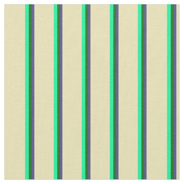 Tissu Bleu d'ardoise foncée, Vert foncé, Bandes vertes e (Fermer)