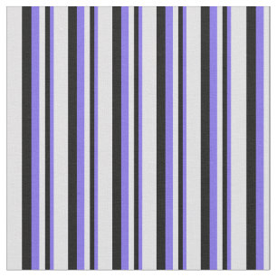 Tissu Bleu d'ardoise moyen, noir et Motif de lavande