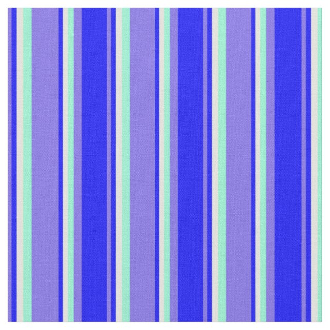 Tissu Bleu d'ardoise moyenne, Bleu, Jaune clair et Aquam (Fermer)