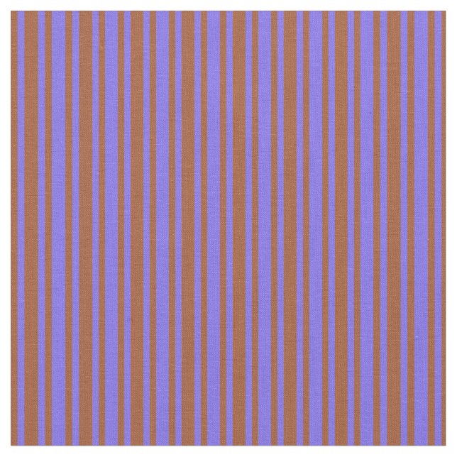 Tissu Bleu d'ardoise moyenne et rayures de Sienne (Fermer)