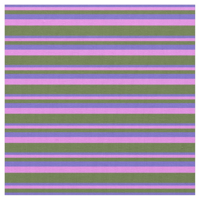 Tissu Bleu d'ardoise, Violet & Grandes Vert d'olive fonc (Fermer)