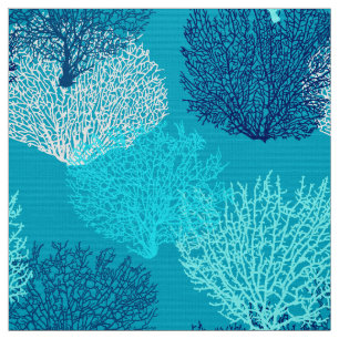 Tissu Bleu de corail d'impression, de turquoise, d'Aqua