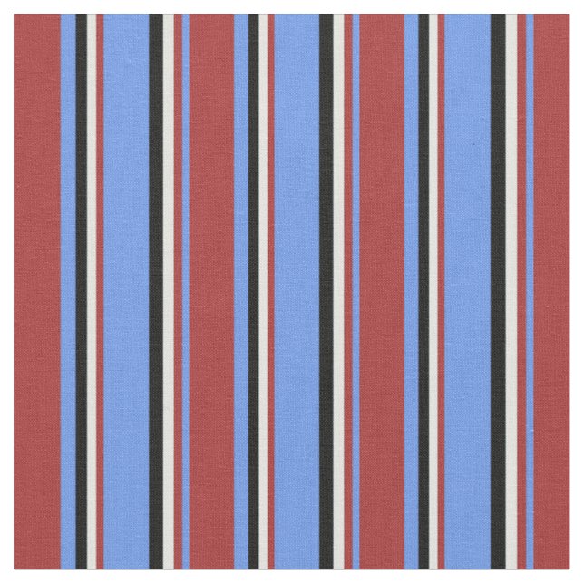 Tissu Bleu de Cornflower, Brown, Cyan clair et Noir (Fermer)